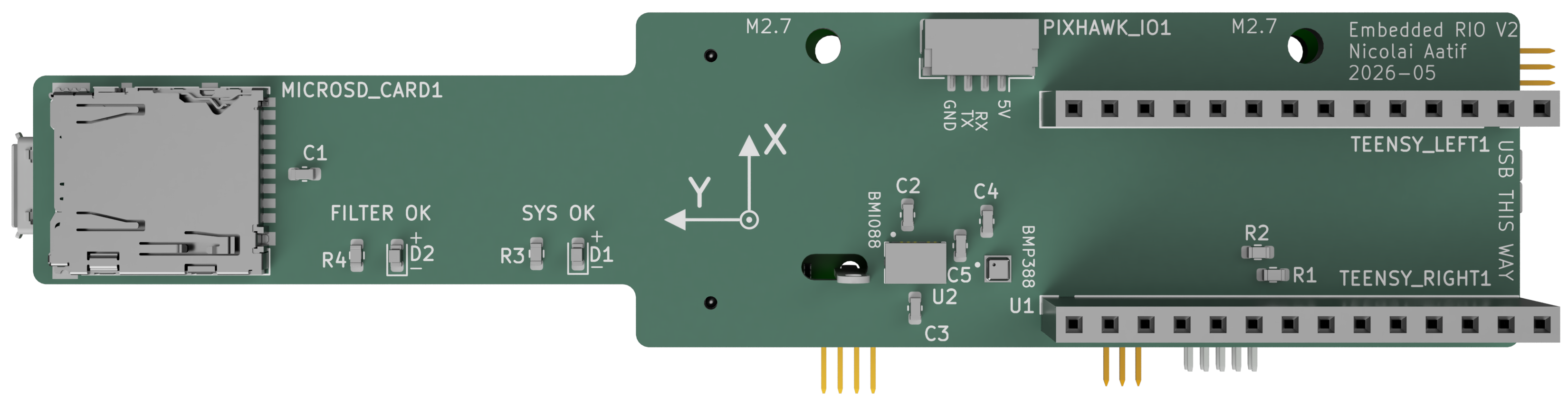 Carrier board top view