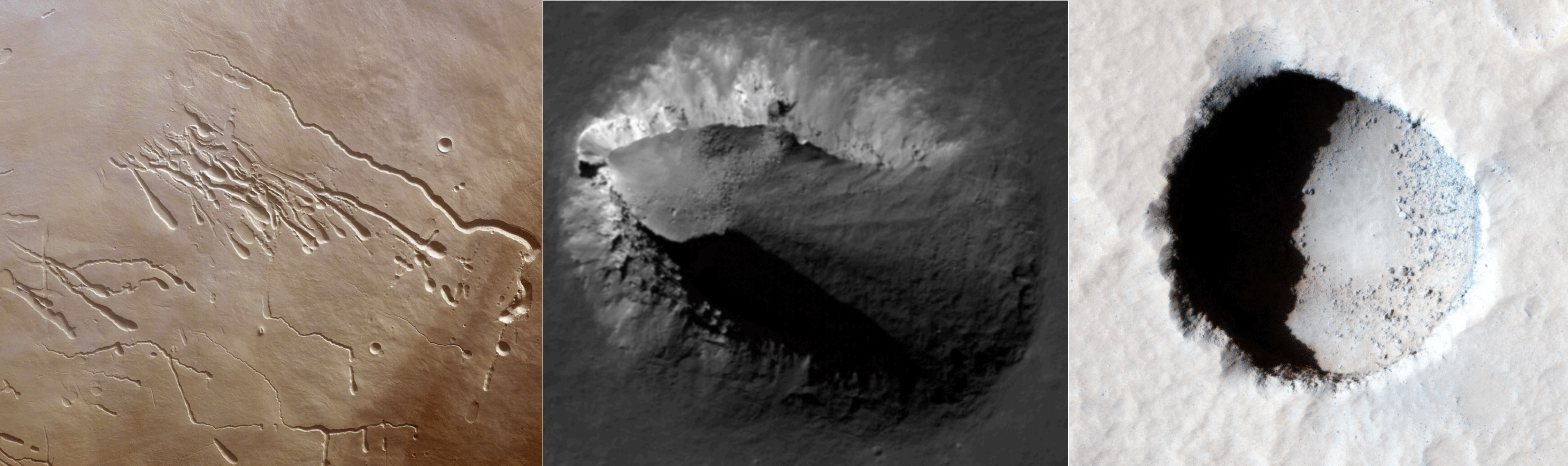 Martian and Lunar lava tubes